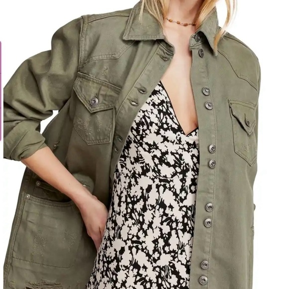 Free People Moonchild Shirt Shacket Was Designed for Versatile Layering Large - Picture 1 of 10
